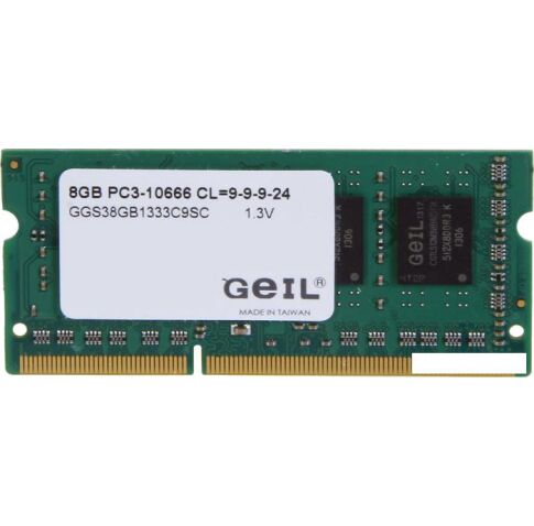 Оперативная память GeIL 8GB DDR3 SO-DIMM PC3-10600 GGS38GB1333C9SC