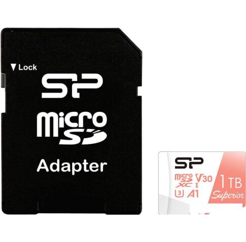 Карта памяти Silicon-Power Superior A1 microSDXC SP001TBSTXDV3V20SP 1TB (с адаптером)