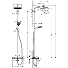 Душевая система Hansgrohe Crometta S 240 Showerpipe [27320000]