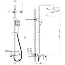 Душевая система  Haiba HB24639-7