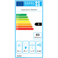 Кухонная вытяжка Falmec Gruppo Incasso Touch Vision 50 800/1280 м3/ч