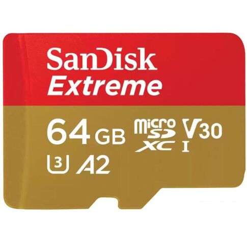 Карта памяти SanDisk Extreme SDSQXAH-064G-GN6GN microSDXC 64GB