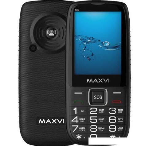 Кнопочный телефон Maxvi B32 (черный)