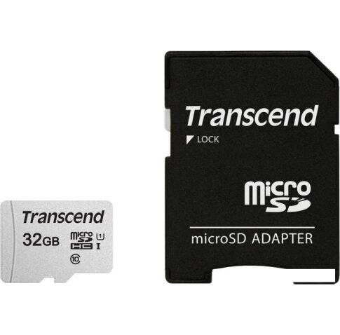 Карта памяти Transcend microSDHC 300S 32GB + адаптер