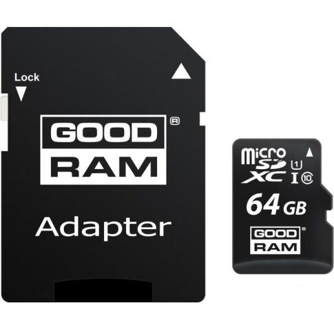 Карта памяти GOODRAM M1AA microSDXC M1AA-0640R12 64GB (с адаптером)