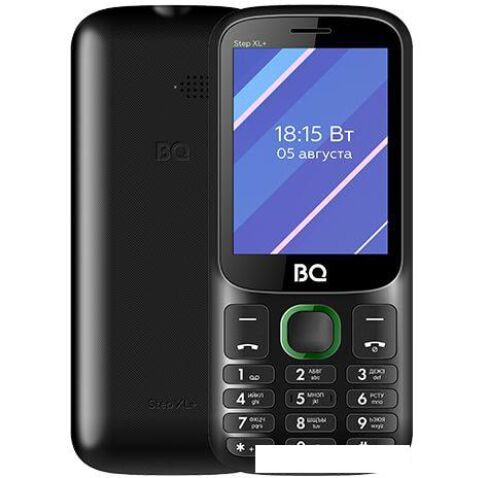 Мобильный телефон BQ-Mobile BQ-2820 Step XL+ (черный/зеленый)