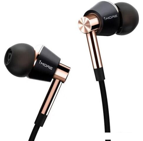 Наушники с микрофоном 1More Triple Driver In-Ear E1001 (золотистый)