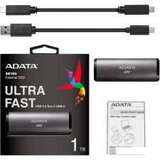 Внешний накопитель A-Data SE760 1TB ASE760-1TU32G2-CTI (титан)