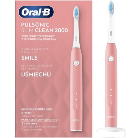 Электрическая зубная щетка Oral-B Pulsonic Slim Clean 2000 (розовый)