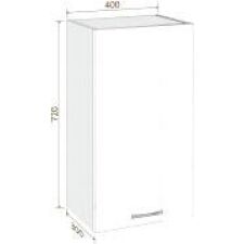 Шкаф навесной Кортекс-мебель Корнелия Лира ВШ40 (оникс)