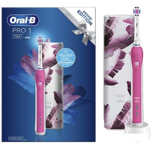 Электрическая зубная щетка Oral-B Pro 1 750 Design Edition D16.513.1UX (розовый)