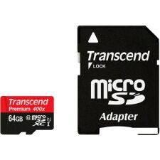 Карта памяти Transcend microSDXC UHS-I 400x Premium (Class 10) 64GB (TS64GUSDU1)