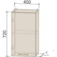 Шкаф навесной Интерлиния Компо ВШ40-720-1дв (дуб золотой)