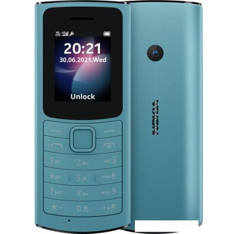 Кнопочный телефон Nokia 110 4G Dual SIM (бирюзовый)