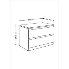 Тумба Mio Tesoro Мальта 2 ящика 80x54 2.05.02.020.1 (белый)