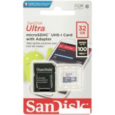 Карта памяти SanDisk Ultra microSDHC SDSQUNR-032G-GN3MA 32GB (с адаптером)