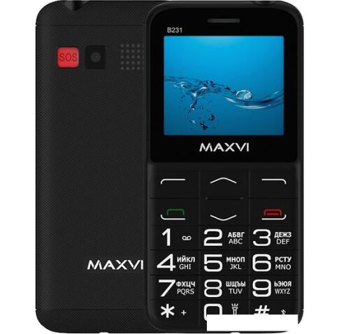 Кнопочный телефон Maxvi B231 (черный)