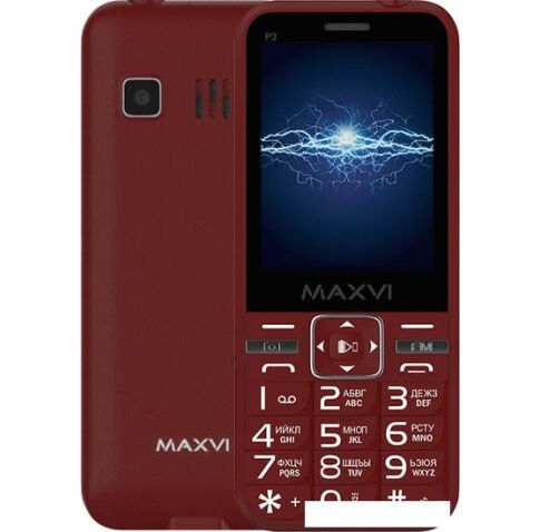 Мобильный телефон Maxvi P3 (винный красный)