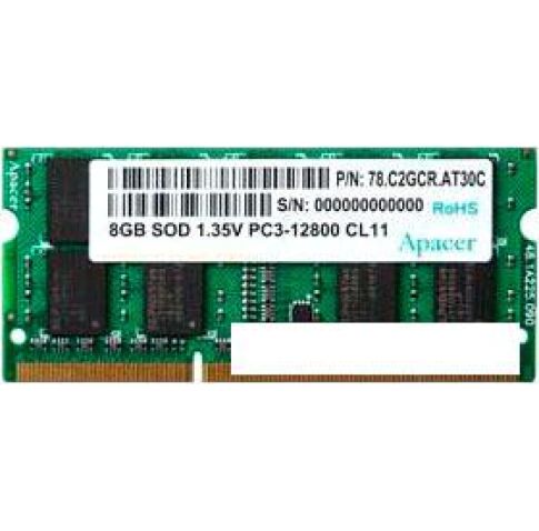 Оперативная память Apacer 8GB DDR3 SO-DIMM PC3-12800 (DV.08G2K.KAM)