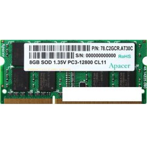 Оперативная память Apacer 8GB DDR3 SO-DIMM PC3-12800 AS08GFA60CATBGC