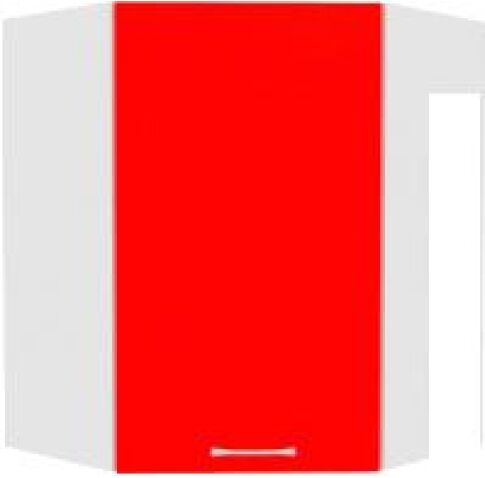 Шкаф навесной Кортекс-мебель Корнелия Мара ВШУ угловой (красный)