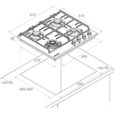 Варочная панель KUPPERSBERG FS 601 C Bronze