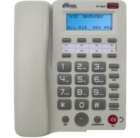 Проводной телефон Ritmix RT-550 (белый)