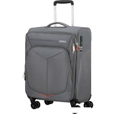 Чемодан-спиннер American Tourister Summerfunk Titanium Grey 55 см (с увеличением, 4 колеса)