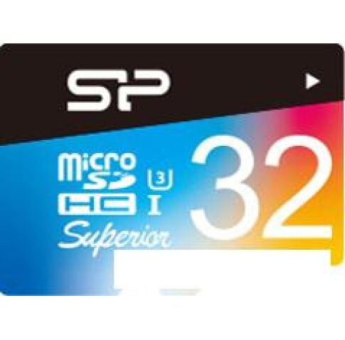 Карта памяти Silicon-Power Superior Pro microSDHC SP032GBSTHDU3V20SP 32GB (с адаптером)