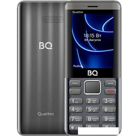 Кнопочный телефон BQ BQ-2453 Quattro (серый)