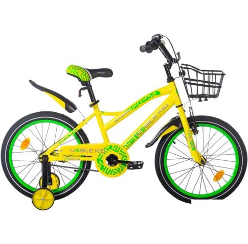Детский велосипед Mobile Kid Slender 18 (желтый/зеленый)