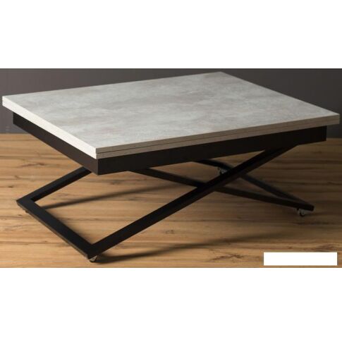 Журнальный столик Levmar Accord D51/S53 (бетон/черный)