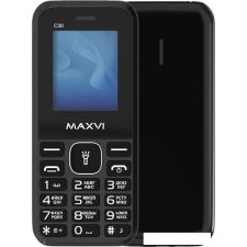 Кнопочный телефон Maxvi C30 (черный)