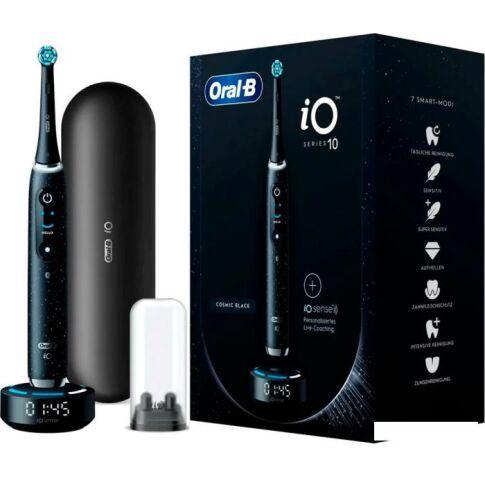 Электрическая зубная щетка Oral-B iO 10 Series 10 Cosmic Black (черный)