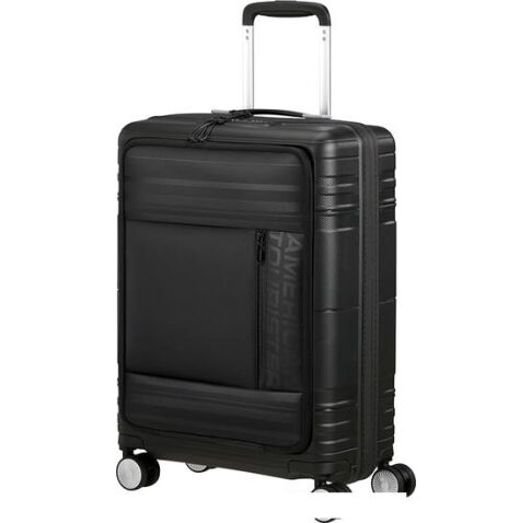 Чемодан-спиннер American Tourister Hello Cabin Onyx Black 55 см (4 колеса)