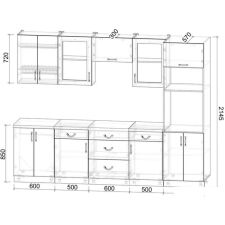 Готовая кухня Интерлиния Мила Крафт 2.8 (дуб королевский)