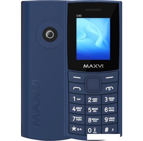 Кнопочный телефон Maxvi C40 (синий)