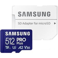 Карта памяти Samsung PRO Plus microSDXC 512GB MB-MD512SA/EU (с адаптером)