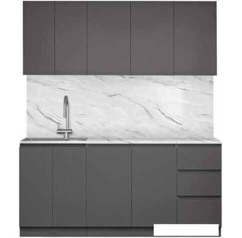 Готовая кухня Артём-Мебель Мэри СН-114 ДСП 1.8м (серый графит)