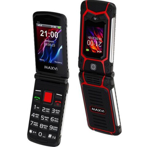 Кнопочный телефон Maxvi E10 (красный)