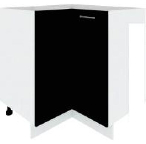 Шкаф напольный Кортекс-мебель Корнелия Лира НШУ без столешницы угловой (черный)