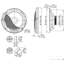 Компонентная АС Kenwood KFC-E170P