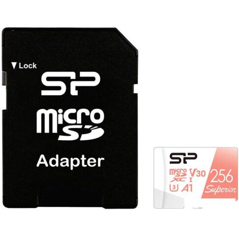 Карта памяти Silicon-Power Superior A1 microSDXC SP256GBSTXDV3V20SP 256GB