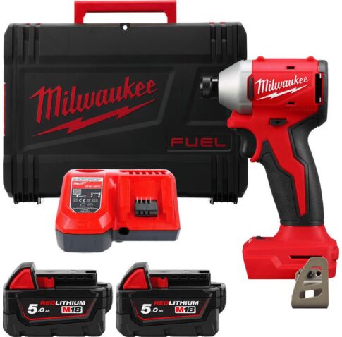 Винтоверт Milwaukee M18 M18BLIDR-502X 4933492843 (с 2-мя АКБ, кейс)