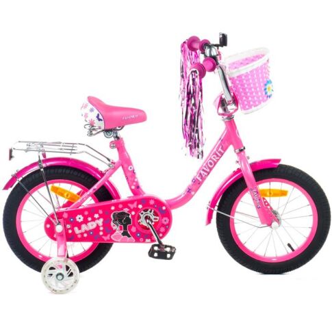 Детский велосипед Favorit Lady 14 LAD-14RS (розовый)