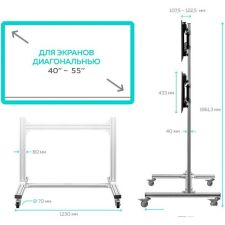 Кронштейн Onkron FSPRO2L-22 (серебристый)