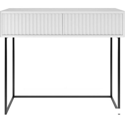 Консольный стол Shtabe Royal 5011 эко (белый/белый/черный)