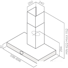 Кухонная вытяжка Jetair Touch BL/A/60 (PRF0099977)