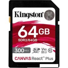 Карта памяти Kingston Canvas React Plus SDXC 64GB