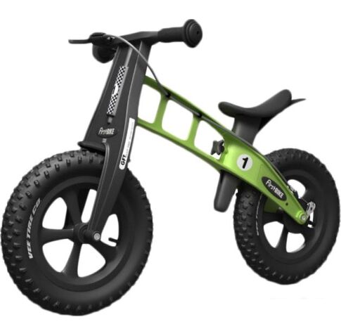 Беговел FirstBIKE Fat с тормозом (зеленый)